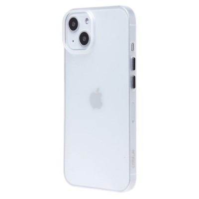 Чехол-накладка для Apple iPhone 14/iPhone 13 (матовый прозрачный/белый) - PC091
