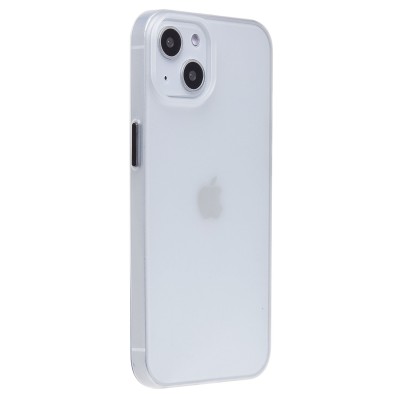 Чехол-накладка для Apple iPhone 14/iPhone 13 (матовый прозрачный/белый) - PC091