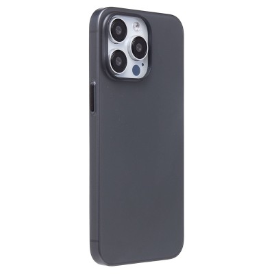 Чехол-накладка для Apple iPhone 15 Pro Max (матовый прозрачный/черный) - PC091