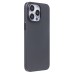 Чехол-накладка для Apple iPhone 15 Pro Max (матовый прозрачный/черный) - PC091