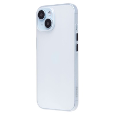 Чехол-накладка для Apple iPhone 15 (матовый прозрачный/белый) - PC091