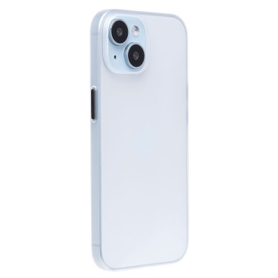 Чехол-накладка для Apple iPhone 15 (матовый прозрачный/белый) - PC091