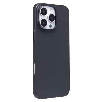 Чехол-накладка для Apple iPhone 16 Pro Max (матовый прозрачный/черный) - PC091