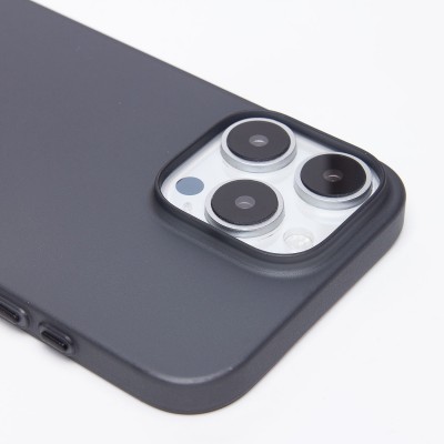Чехол-накладка для Apple iPhone 16 Pro Max (матовый прозрачный/черный) - PC091