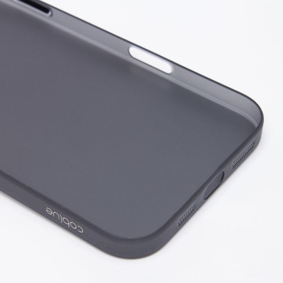 Чехол-накладка для Apple iPhone 16 Pro Max (матовый прозрачный/черный) - PC091