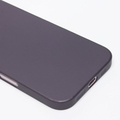 Чехол-накладка для Apple iPhone 16 (матовый прозрачный/черный) - PC091