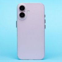 Чехол-накладка для Apple iPhone 16 (матовый прозрачный/белый) - PC091