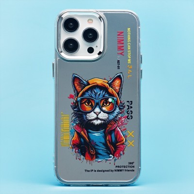 Чехол-накладка для Apple iPhone 14 Pro Max (кот) (прозрачный) - PC092 Чехол-накладка для Apple iPhone 14 Pro Max (кот) (прозрачный) - PC092