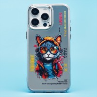 Чехол-накладка для Apple iPhone 15 Pro Max (кот) (прозрачный) - PC092