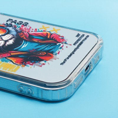 Чехол-накладка для Apple iPhone 15 Pro (кот) (прозрачный) - PC092