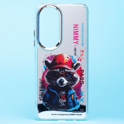 Чехол-накладка для Honor X7b (енот) (прозрачный) - PC092