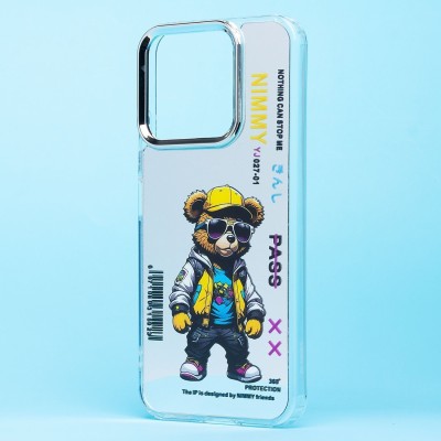 Чехол-накладка для Honor X8c (мишка) (прозрачный) - PC092