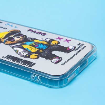 Чехол-накладка для Honor X8c (мишка) (прозрачный) - PC092