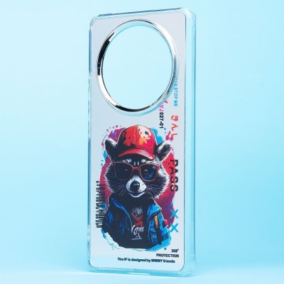 Чехол-накладка для Honor X9b (енот) (прозрачный) - PC092