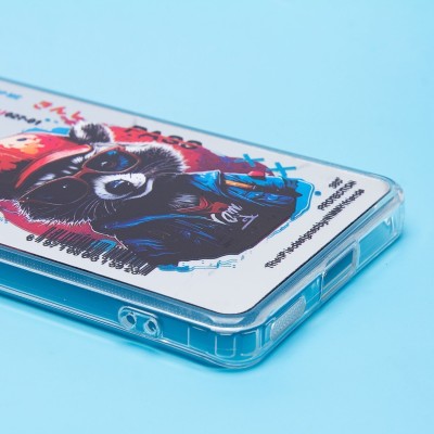 Чехол-накладка для Honor X9b (енот) (прозрачный) - PC092