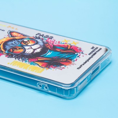 Чехол-накладка для Honor X9b (кот) (прозрачный) - PC092