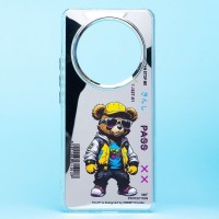 Чехол-накладка для Honor X9b (мишка) (прозрачный) - PC092