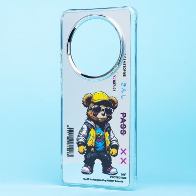 Чехол-накладка для Honor X9b (мишка) (прозрачный) - PC092