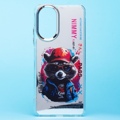 Чехол-накладка для Realme C67 4G (енот) (прозрачный) - PC092 Чехол-накладка для Realme C67 4G (енот) (прозрачный) - PC092