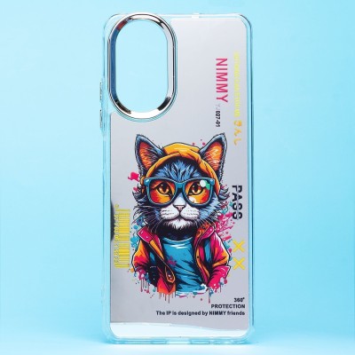 Чехол-накладка для Realme C67 4G (кот) (прозрачный) - PC092 Чехол-накладка для Realme C67 4G (кот) (прозрачный) - PC092