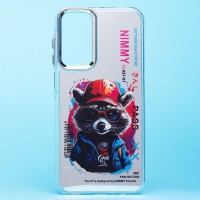 Чехол-накладка для Samsung Galaxy A15 5G (енот) (прозрачный) - PC092 Чехол-накладка для Samsung Galaxy A15 5G (енот) (прозрачный) - PC092