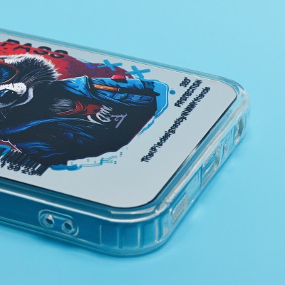 Чехол-накладка для Samsung Galaxy A25 (енот) (прозрачный) - PC092