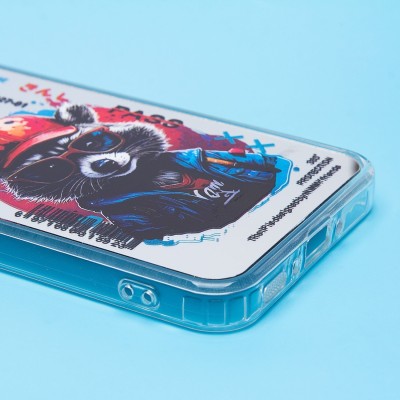 Чехол-накладка для Samsung Galaxy A35 (енот) (прозрачный) - PC092
