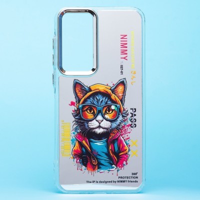 Чехол-накладка для Samsung Galaxy A35 (кот) (прозрачный) - PC092 Чехол-накладка для Samsung Galaxy A35 (кот) (прозрачный) - PC092