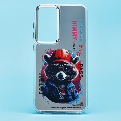 Чехол-накладка для Samsung Galaxy S23FE (енот) (прозрачный) - PC092 Чехол-накладка для Samsung Galaxy S23FE (енот) (прозрачный) - PC092