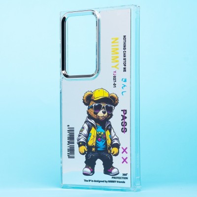 Чехол-накладка для Samsung Galaxy S24 Ultra (мишка) (прозрачный) - PC092