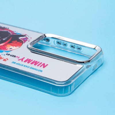 Чехол-накладка для Samsung Galaxy S24 (енот) (прозрачный) - PC092