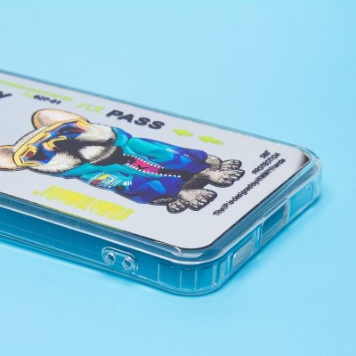 Чехол-накладка для Samsung Galaxy S24 (собака) (прозрачный) - PC092