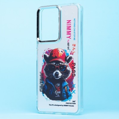 Чехол-накладка для Xiaomi Redmi 13C 5G (енот) (прозрачный) - PC092