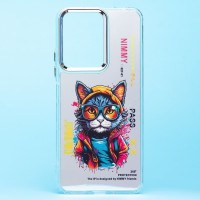 Чехол-накладка для Xiaomi Redmi 13C 5G (кот) (прозрачный) - PC092
