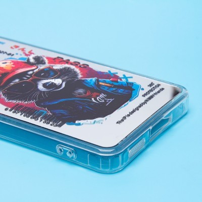 Чехол-накладка для Xiaomi Redmi Note 13 5G Global (енот) (прозрачный) - PC092