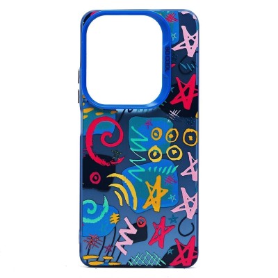 Чехол-накладка для Infinix Hot 40 Pro (узоры) (прозрачный/черный) - PC094 Чехол-накладка для Infinix Hot 40 Pro (узоры) (прозрачный/черный) - PC094