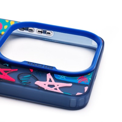 Чехол-накладка для Infinix Hot 40 Pro (узоры) (прозрачный/черный) - PC094