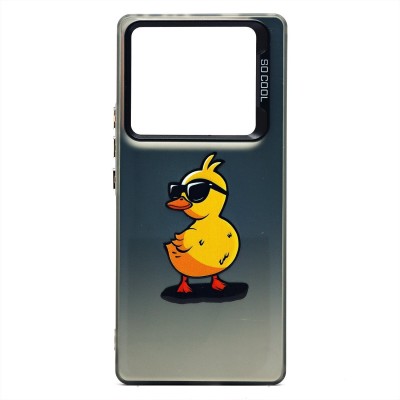 Чехол-накладка для Infinix Note 40 Pro (утка) (прозрачный/черный) - PC094