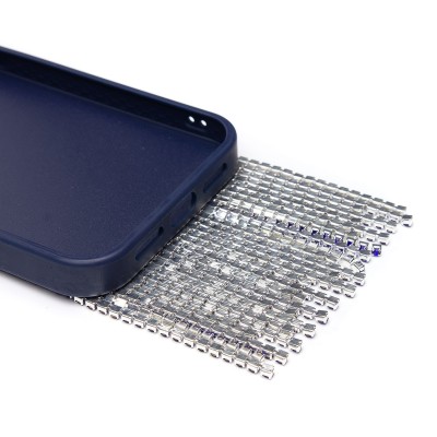 Чехол-накладка для Apple iPhone 13 кристальный водопад (титановый синий) - PC095 POSH SHINE Чехол-накладка для Apple iPhone 13 кристальный водопад (титановый синий) - PC095 POSH SHINE