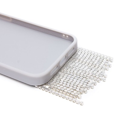 Чехол-накладка для Apple iPhone 13 кристальный водопад (титановый белый) - PC095 POSH SHINE