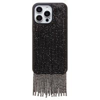 Чехол-накладка для Apple iPhone 15 Pro Max кристальный водопад (титановый черный) - PC095 POSH SHINE