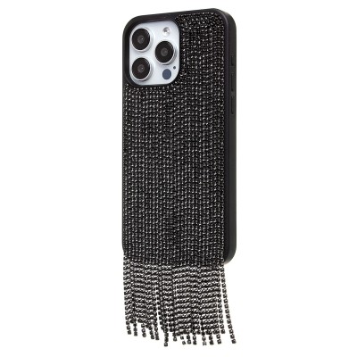 Чехол-накладка для Apple iPhone 15 Pro Max кристальный водопад (титановый черный) - PC095 POSH SHINE