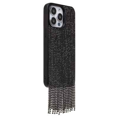Чехол-накладка для Apple iPhone 15 Pro Max кристальный водопад (титановый черный) - PC095 POSH SHINE