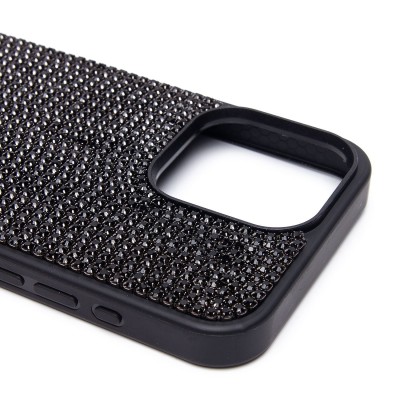 Чехол-накладка для Apple iPhone 15 Pro Max кристальный водопад (титановый черный) - PC095 POSH SHINE