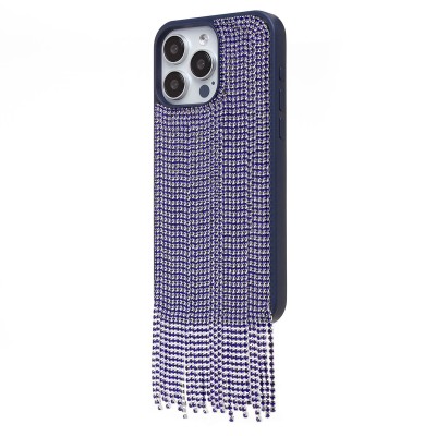 Чехол-накладка для Apple iPhone 15 Pro Max кристальный водопад (титановый синий) - PC095 POSH SHINE