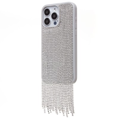 Чехол-накладка для Apple iPhone 15 Pro Max кристальный водопад (титановый белый) - PC095 POSH SHINE