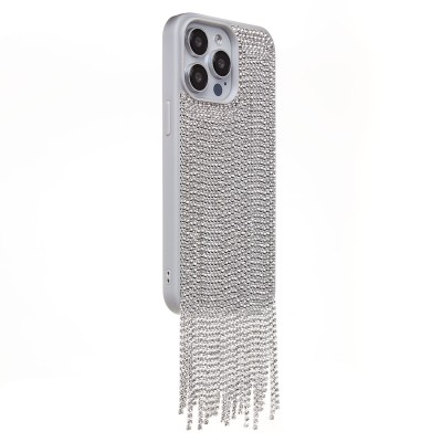 Чехол-накладка для Apple iPhone 15 Pro Max кристальный водопад (титановый белый) - PC095 POSH SHINE