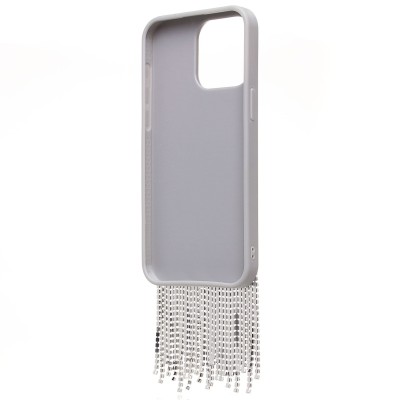 Чехол-накладка для Apple iPhone 15 Pro Max кристальный водопад (титановый белый) - PC095 POSH SHINE