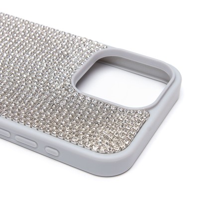Чехол-накладка для Apple iPhone 15 Pro Max кристальный водопад (титановый белый) - PC095 POSH SHINE