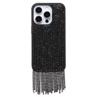 Чехол-накладка для Apple iPhone 15 Pro кристальный водопад (титановый черный) - PC095 POSH SHINE